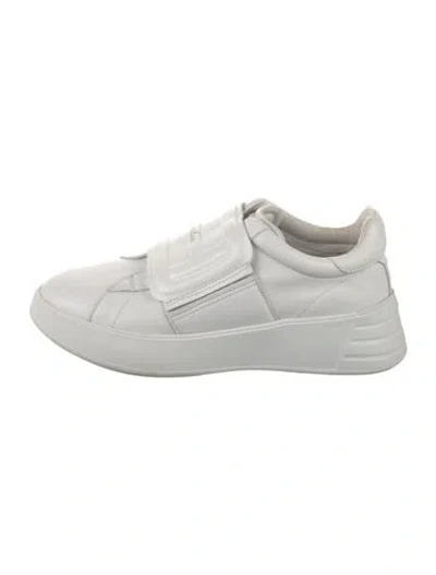 Pre-owned Hogan Leather Glitter Accents Sneakers In White