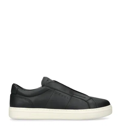Hogan Leather H668 Slip-on Sneakers In Black