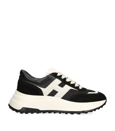 Hogan H669 Sneakers In Nero/yogurt