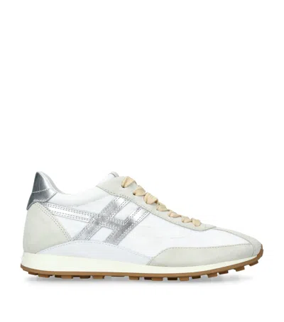 Hogan Athletic Suede Sneakers In Neutral