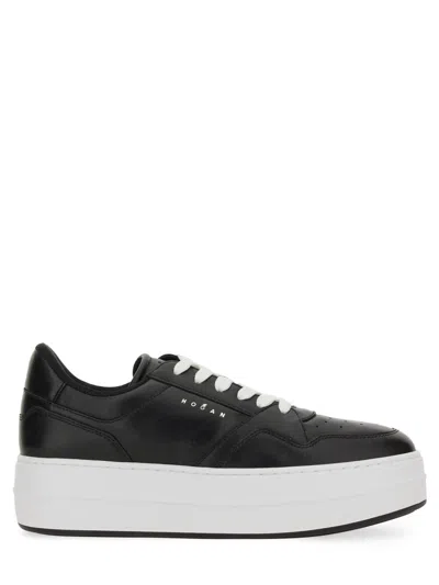Hogan Leather High-top Sneakers In Black
