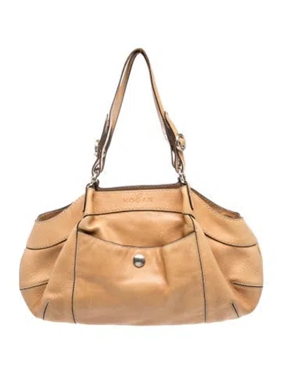 Pre-owned Hogan Leather Hobo In Yellow