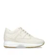 Hogan Leather Interactive Sneakers In Neutral
