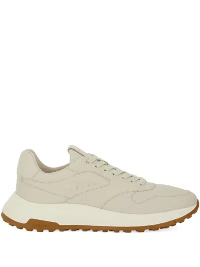 Hogan Leather Lace-up Low-top Sneakers In Neutral
