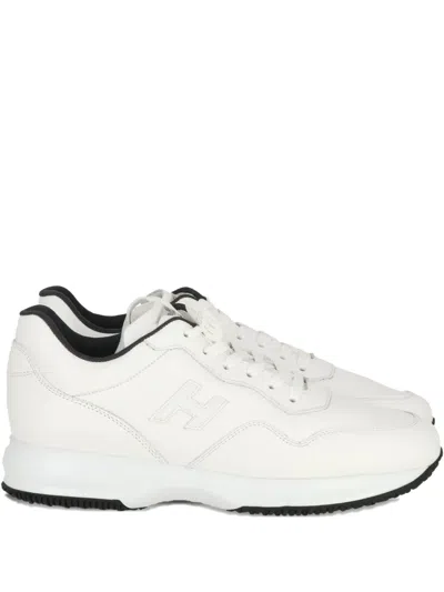 Hogan Leather Lace-up Sneakers In White