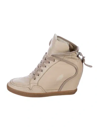 Pre-owned Hogan Leather Lace-up Boots In Neutral