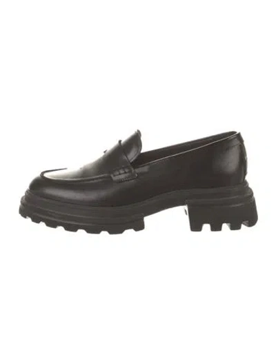 Pre-owned Hogan Leather Loafers In Black