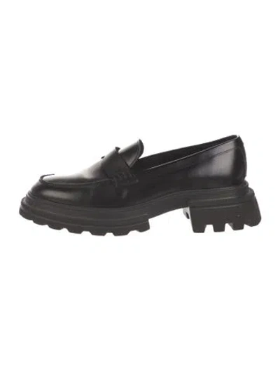 Pre-owned Hogan Leather Loafers In Black