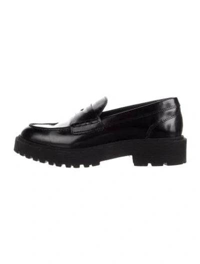 Pre-owned Hogan Leather Loafers In Black