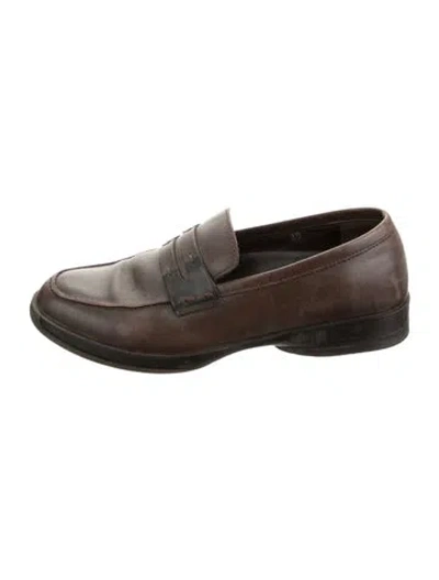 Pre-owned Hogan Leather Loafers In Green