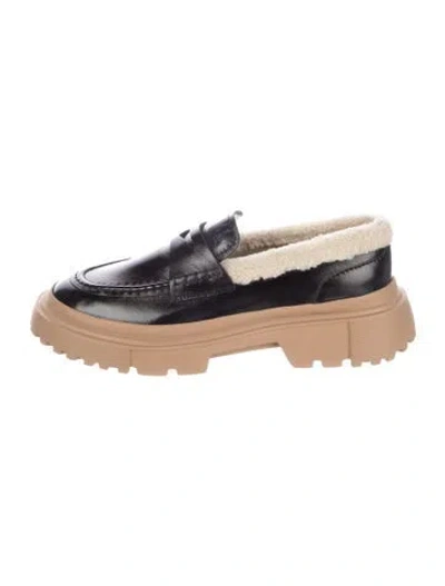 Pre-owned Hogan Leather Loafers In Neutral