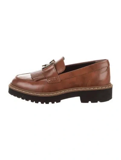 Pre-owned Hogan Leather Loafers In White