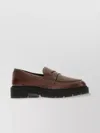 Hogan Leather Loafers With Round Toe And Rubber Sole