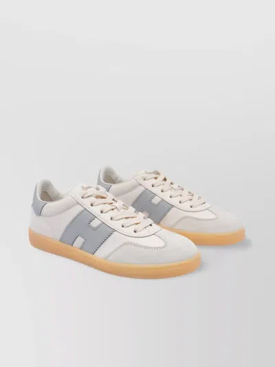 Hogan Leather Low Top Sneakers With Rubber Sole