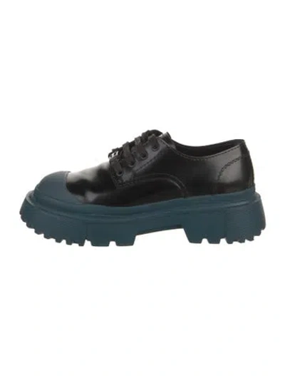 Pre-owned Hogan Leather Oxfords In Black