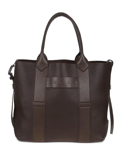 HOGAN LEATHER PANELLED SHOULDER BAG