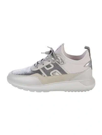Pre-owned Hogan Leather Patterned Sneakers In White