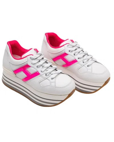 Hogan Leather Platform Sneaker In Multi