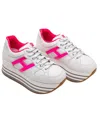 Hogan Leather Platform Sneaker In White