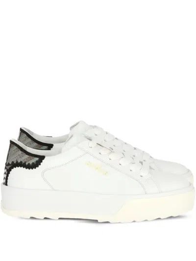 Hogan Leather Platform Sneakers In White