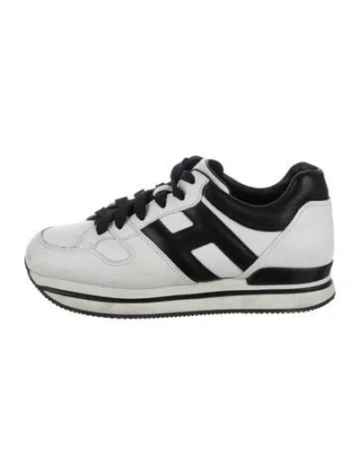 Pre-owned Hogan Leather Printed Sneakers In White