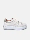 Hogan Leather Rebel H564 Sneaker In Cream