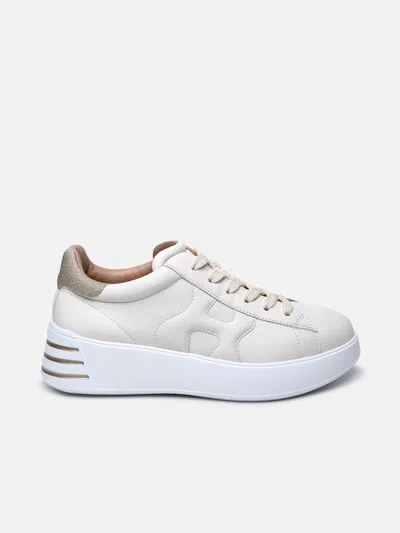 Hogan Leather Rebel H564 Sneaker In Cream