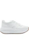 Hogan Chunky Style Leather Low Top Sneakers In White
