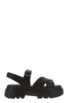 Hogan Leather Sandal With Midsole Sandals In Black