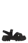Hogan Leather Sandal With Midsole Sandals In Black