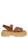 Hogan Round-head Cross Sandals
