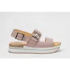 Hogan H257 Leather Sandals In Pink In Pink