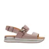 Hogan H257 Leather Sandals In Pink In Pink