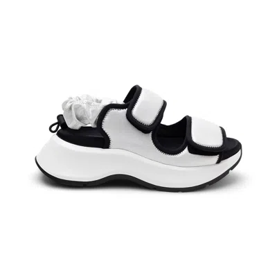 Hogan Leather Sandals In White