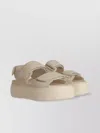 Hogan Leather Sandals With Open Back And Platform Sole