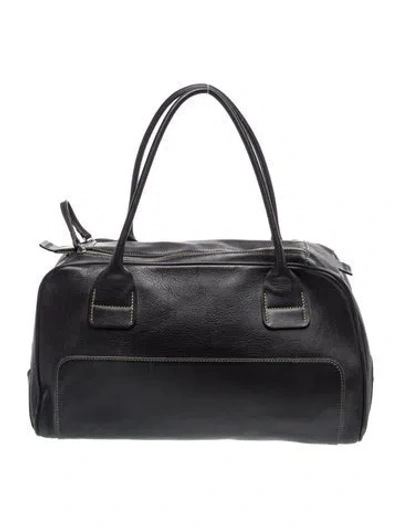 Pre-owned Hogan Leather Shoulder Bag In Black