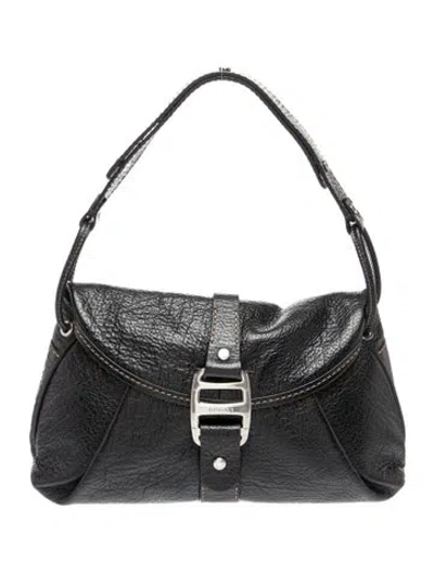 Pre-owned Hogan Leather Shoulder Bag In Black
