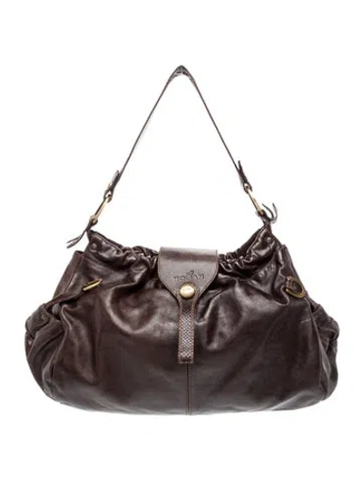 Pre-owned Hogan Leather Shoulder Bag In Brown
