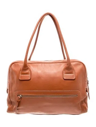 Pre-owned Hogan Leather Shoulder Bag In Brown