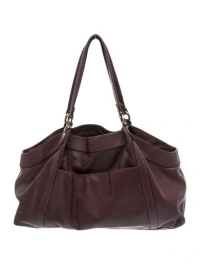Pre-owned Hogan Leather Shoulder Bag In Purple