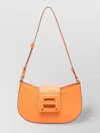 Hogan Leather Shoulder Bag With H Buckle Detail