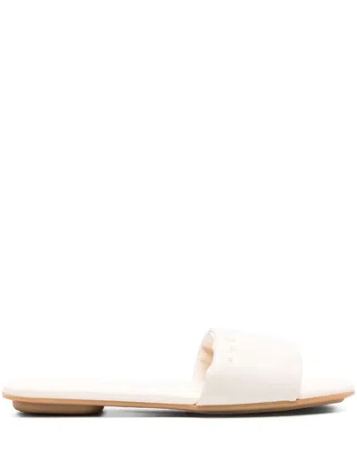 HOGAN HOGAN LEATHER SLIDE SHOES