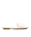 Hogan Leather Slide Shoes In White