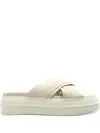 Hogan Leather Slides In B013 Beige