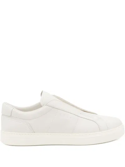 Hogan Leather Slip-on Sneakers In White
