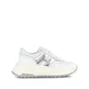 Hogan H669 Lace-up Sneakers With Silver Logo Detail In White