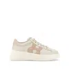 Hogan Leather Sneakers Rebel Panelled Platform Round Suede