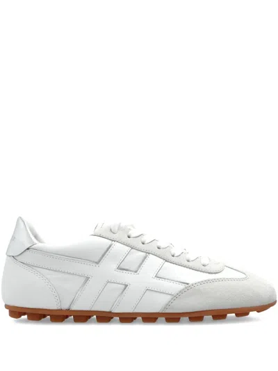 Hogan Leather Sneakers In Gray