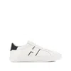 Hogan White Leather Sneakers With Logo Design And Rubber Sole
