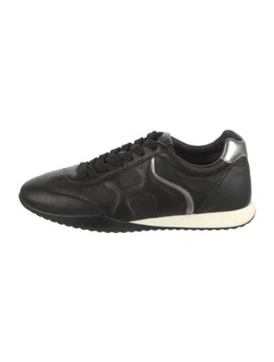 Pre-owned Hogan Leather Sneakers In Black